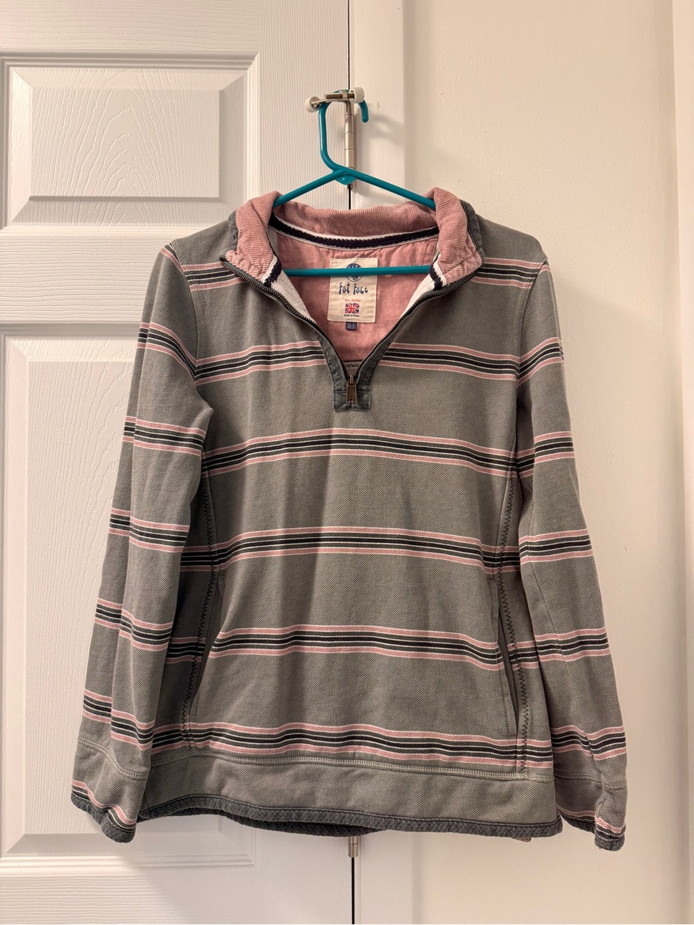 Fat Face Gray airlie half zip pullover